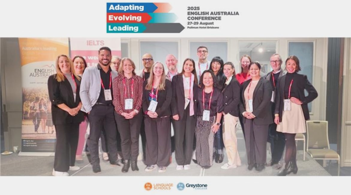 ILSC VP Lucas Chiusoli_Chair of English Australia at a conference