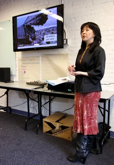 Suzanne, co-founder of Lunapads,  pursued work that aligned with her values around social justice and environmental activism