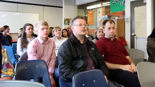 ILSC students, staff and faculty in the first Community Talk