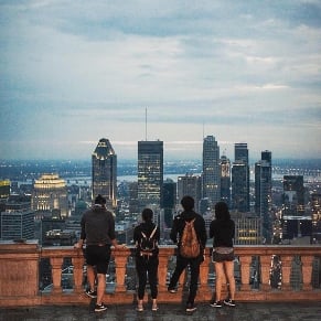 ilsc-montreal-students-activity-mont-royal-city-sunset-view