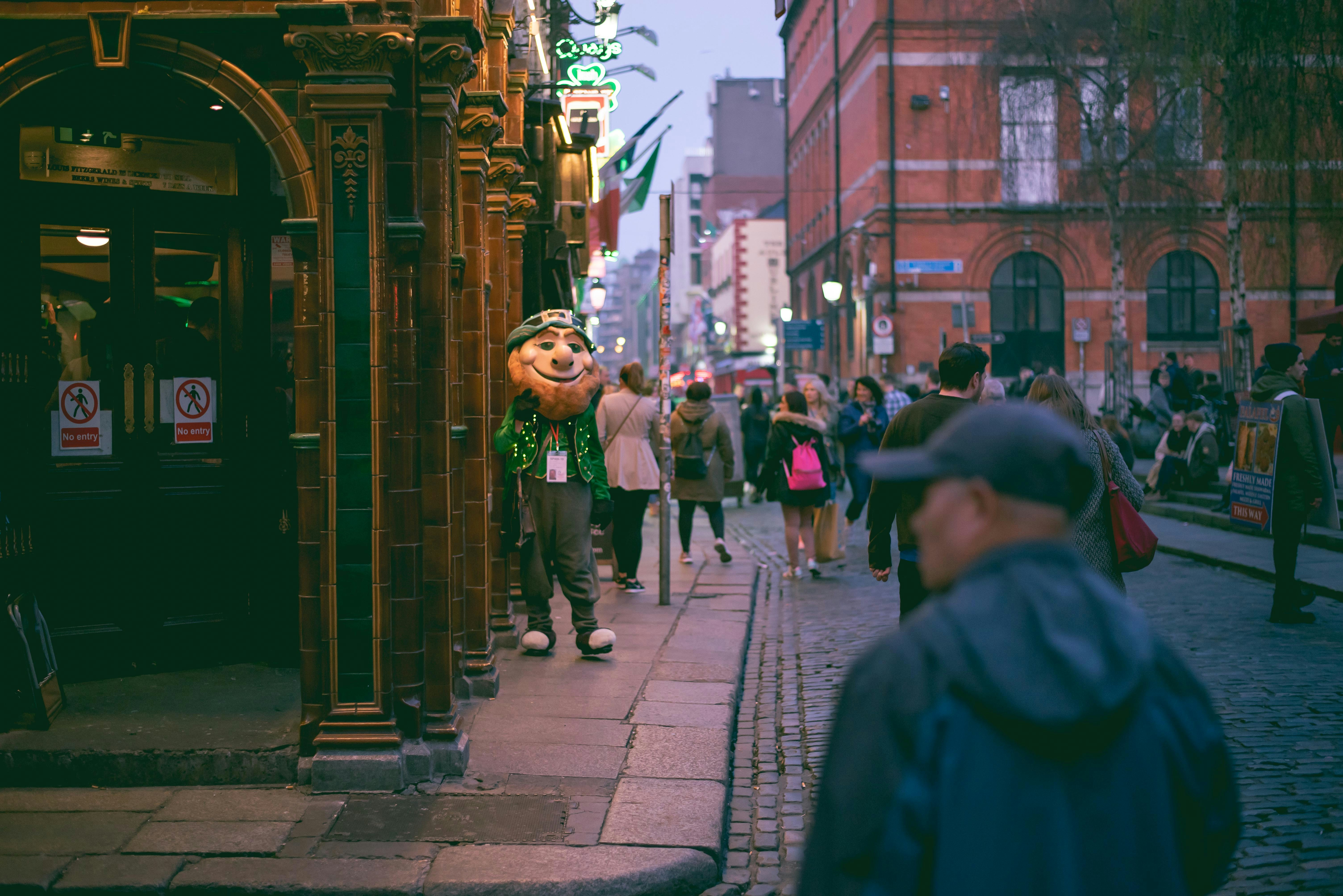 Dublin streets with people