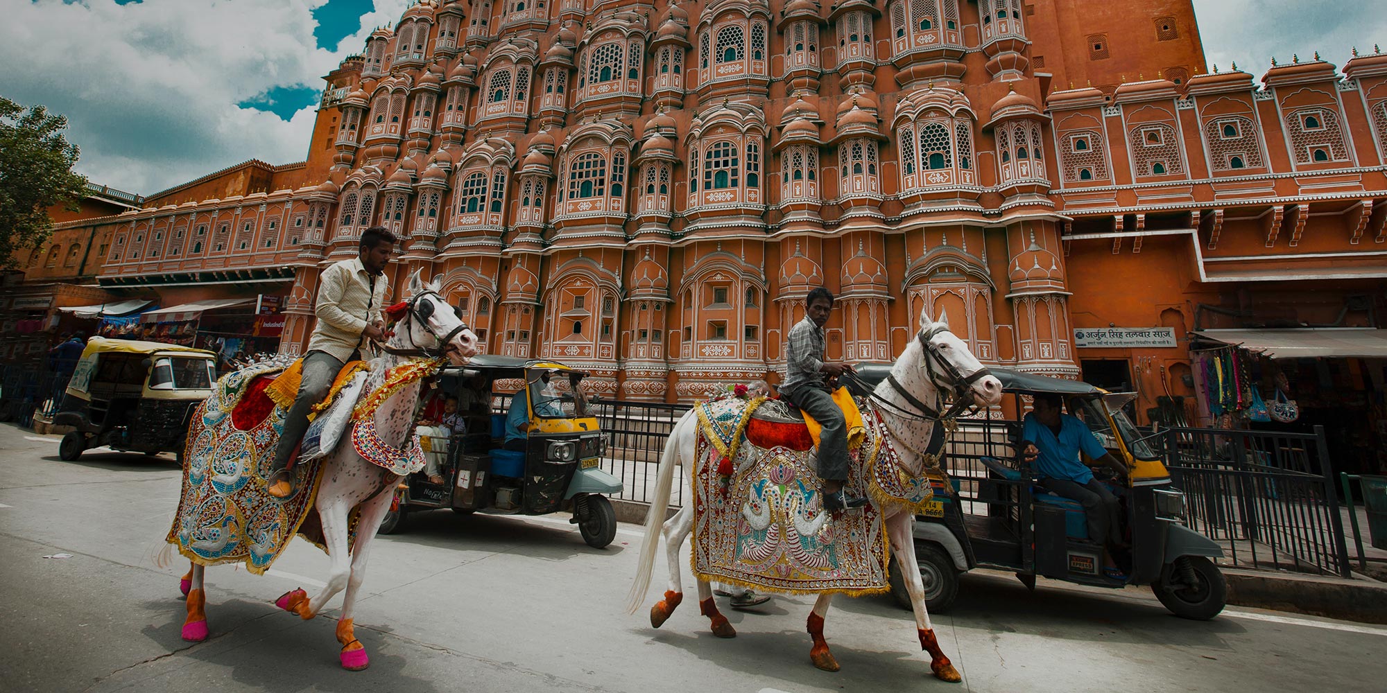 India, people riding horses in India