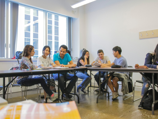 Group of student studying