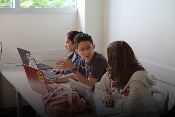 Students connect in the classroom
