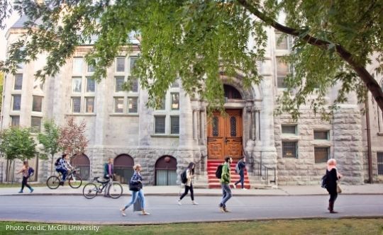 McGill University downtown campus - photo credit McGill University